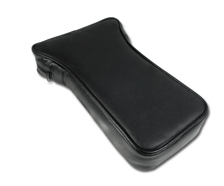 Corvette Driver Center Armrest, Black Leather, 1967-1982