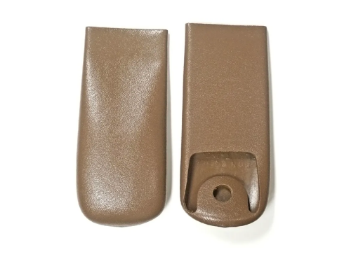 Corvette Shoulder Harness End Covers, Md Saddle, 1966-1967