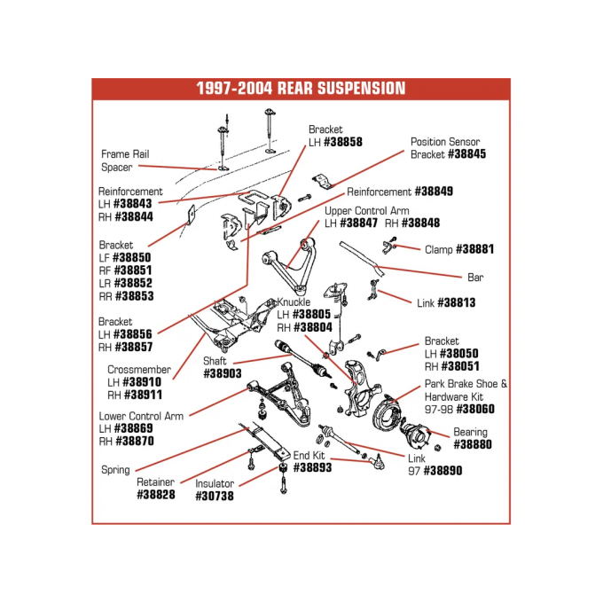 Corvette Position Sensor Bracket, 1997-2004