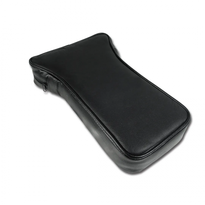 Corvette Driver Center Armrest, Black Leather, 1967-1982