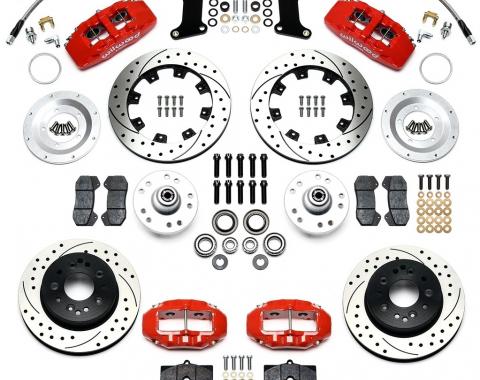 Ridetech Wilwood Complete Dynapro/D8-4 Brake System for 1963-1979 Corvette, with Red Calipers