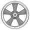 American Racing 18x7 VN215 Classic Torq Thrust II Gray/Machined 5x5 bolt 4.24" back 308144