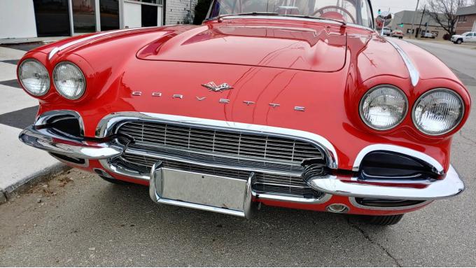 Corvette Grille, Front, Aluminum, With Silver Finish, 1961
