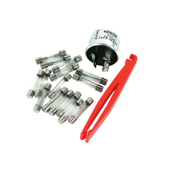 Corvette Fuse & Flasher Kit, 17 Piece, 1964-1966
