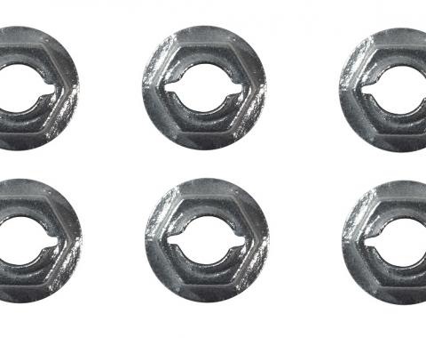 Redline Restomotive® 1957-1974 Chevrolet Corvette Emblem Nut Set, Front