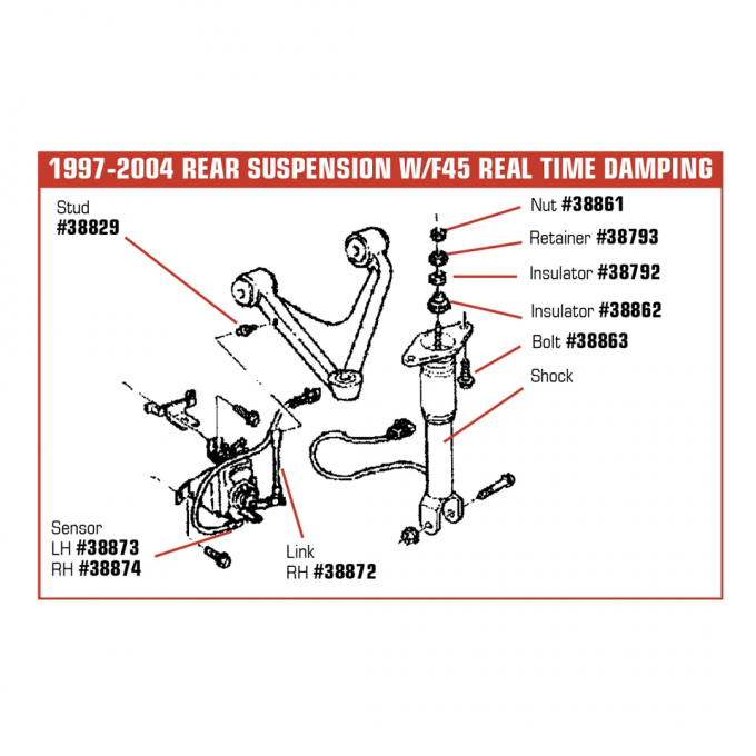 Corvette Position Sensor Link Ball Stud, 1997-2004