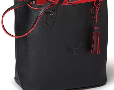 Corvette C7 Black & Red Tote Bag