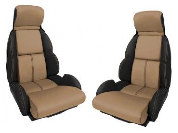 Corvette Custom Leather Seat Covers, Stand 100%, 1989-1992