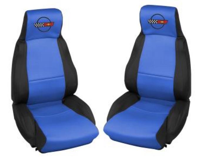 Corvette Neoprene Seat Covers, with Emblem, 1984-1988