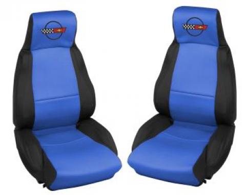 Corvette Neoprene Seat Covers, with Emblem, 1984-1988