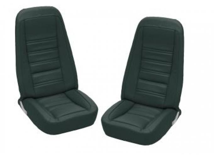 Corvette America 1976 Chevrolet Corvette Embroidered Leather Seat Covers 100% Leather 419819E | 76 Bluegreen