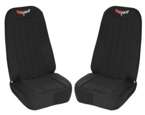 Corvette Neoprene Seat Covers, with 1977, 1979 Crossed Nose Emblem, 1970-1978