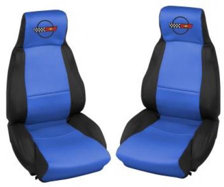 Corvette Neoprene Seat Covers, with Emblem, 1984-1988