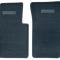 Corvette Floor Mats, 2 Piece ACC Loop, with Embossed Emblem, Dark Blue (42), 1963-1967