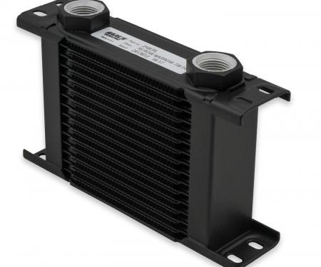 Earl's UltraPro Oil Cooler, Black, 16 Rows, Narrow Cooler, 10 O-Ring Boss Female Ports 216ERL