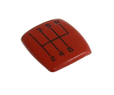 Corvette Shift Knob Button Red Aluminum Cover, 6 Speed, 1997-2004