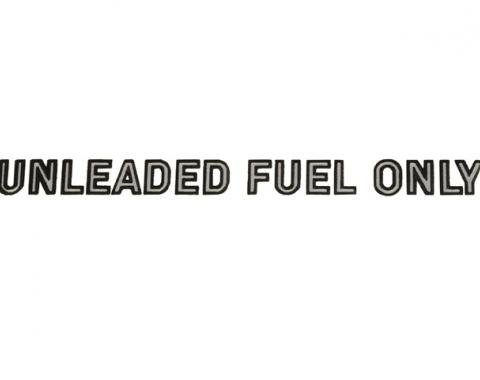 Corvette Decal, Fuel Warning Silver, 1978-1982