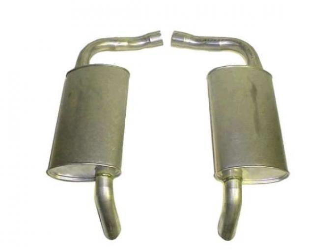 Corvette Mufflers, 2 1/4 Inch, L-48, 1978