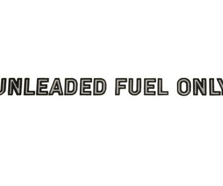 Corvette Decal, Fuel Warning Silver, 1978-1982