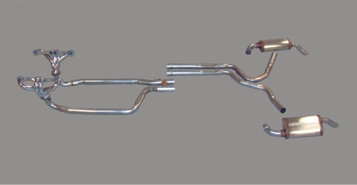 Corvette Dual Exhaust System with Headers and Magnaflow Mufflers, 1982