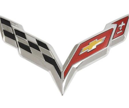 Corvette Rear Bumper & Convertible Waterfall Emblem, 2014-2019