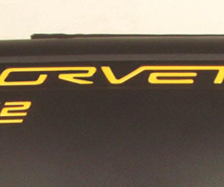 Corvette LS2 Fuel Rail 3D Domed Decals, Chrome, 2005-2007