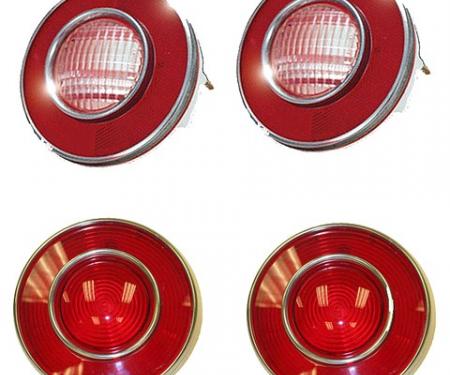 Corvette Taillight Set, With Back-Up Lights, 1974