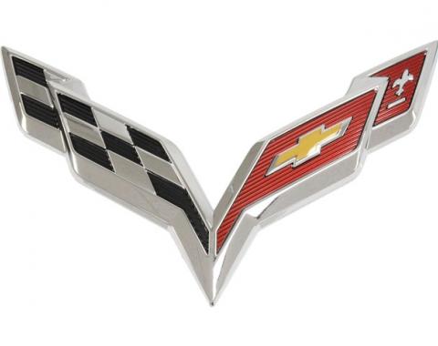 Corvette Rear Bumper & Convertible Waterfall Emblem, 2014-2019