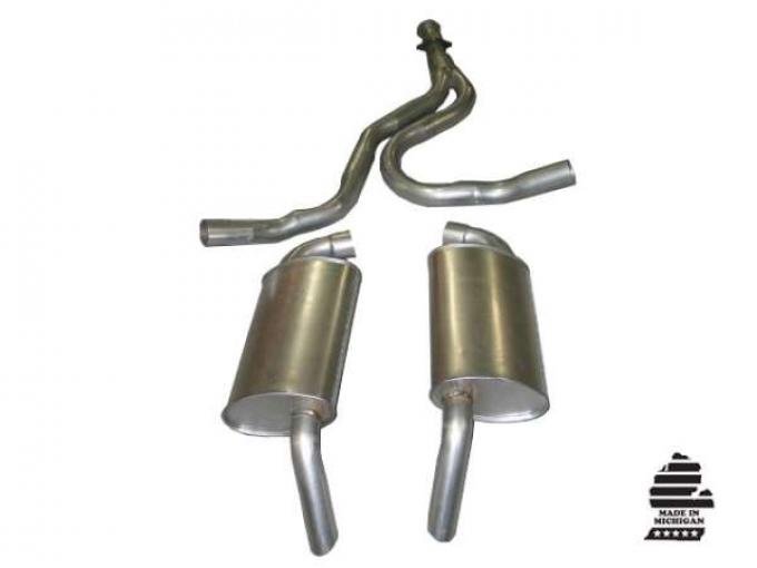 Corvette Exhaust System, Converter Back, 1978-1981