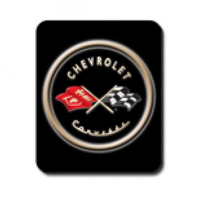 Corvette Black Logo, Mouse Pad