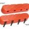 Holley 2-Piece Finned Valve Cover, Gen III/IV LS, Factory Orange Machined 241-183