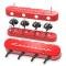 Holley 2-Piece "Chevrolet" Script Valve Cover, Gen III/IV LS, Gloss Red Machined 241-179