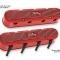 Holley 2-Piece Vintage Series Valve Cover, Gen III/IV LS, Gloss Red Machined 241-174