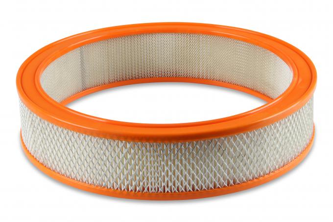 Holley Air Filter, 14"x3" , White Paper Element, Orange Ring 120-179