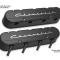 Holley 2-Piece "Chevrolet" Script Valve Cover, Gen III/IV LS, Satin Black Machined 241-177