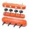 Holley 2-Piece "Chevrolet" Script Valve Cover, Gen III/IV LS, Factory Orange Machined 241-178