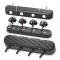 Holley 2-Piece Finned Valve Cover, Gen III/IV LS, Satin Black Machined 241-182