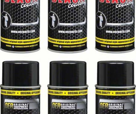 OER "Factory Black" Low Gloss Black Paint Case of 6 - 16 Oz Aerosol Can *K89592