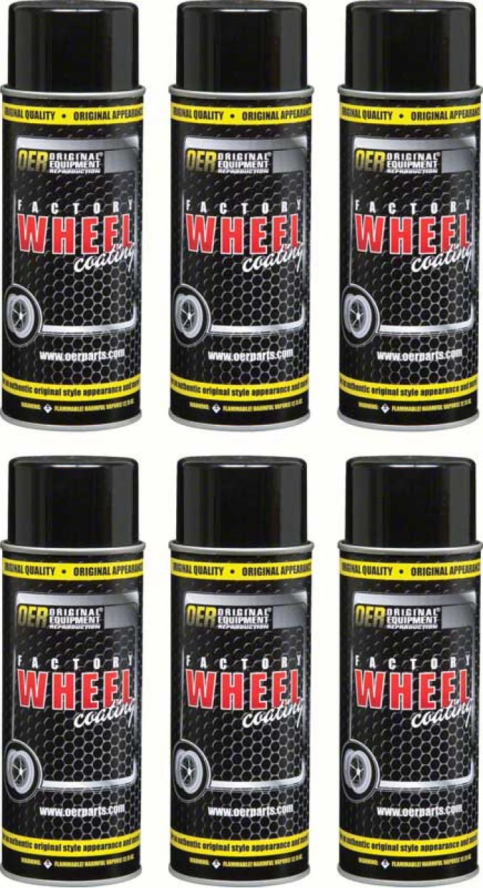 OER Charcoal Gray Metallic "Factory Wheel Coating" Wheel Paint Case of 6- 16 Oz Cans *K89331