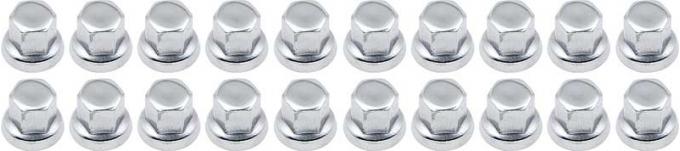 OER 7/16"-20 Chrome Lug Nut for Factory GM Aluminum Wheel - Set of 20 - Service Replacement N9801