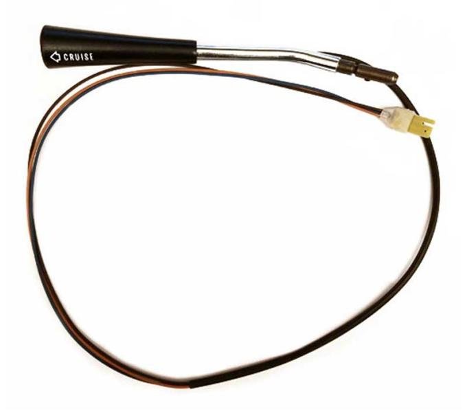 OER 1978-79 Corvette, Turn Signal Lever, w/Cruise, Black Knob, Curved Design, 1st Design Y78102