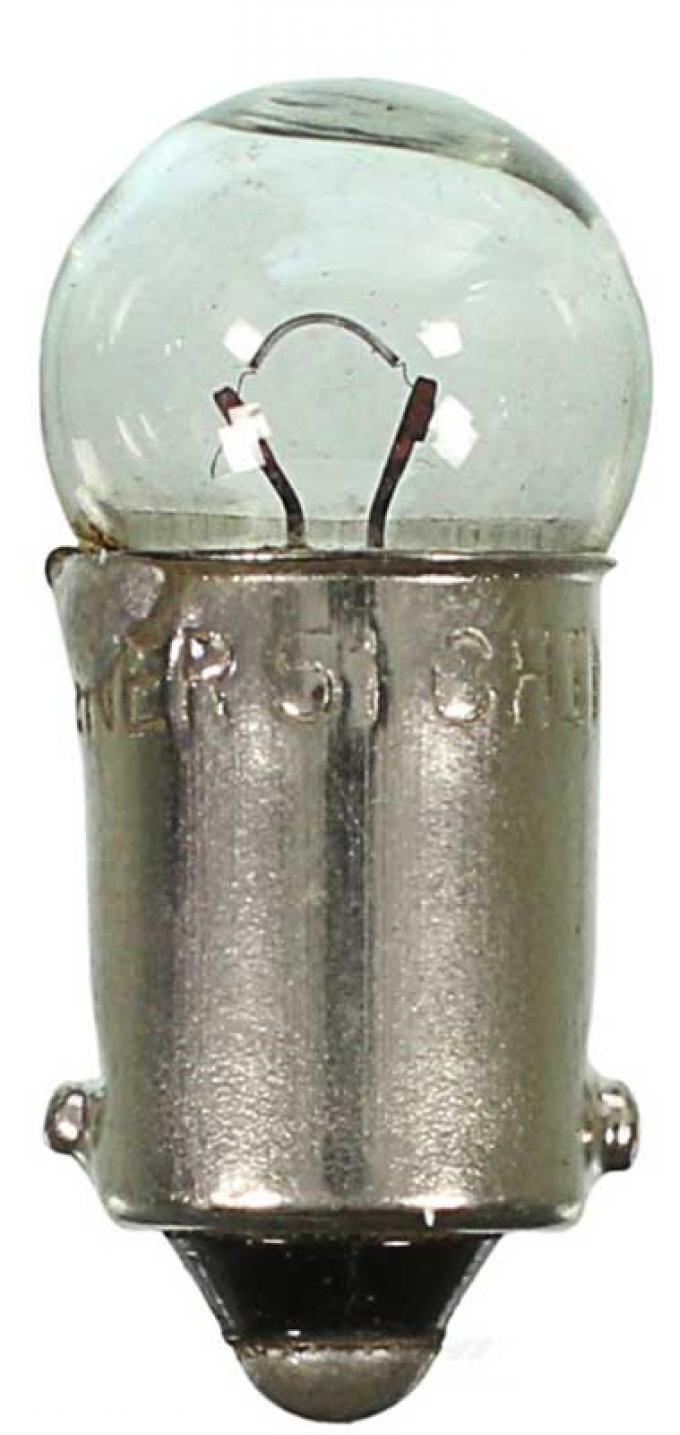 OER Replacement Light Bulb # , Single Contact Miniature Bayonet Base, G3-1/2, 1.0 CP, 6-volt 51