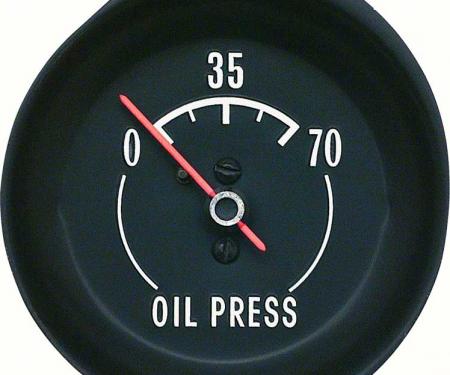 OER 1972-73 Corvette Oil press Gauge - With White Markings 6462928W