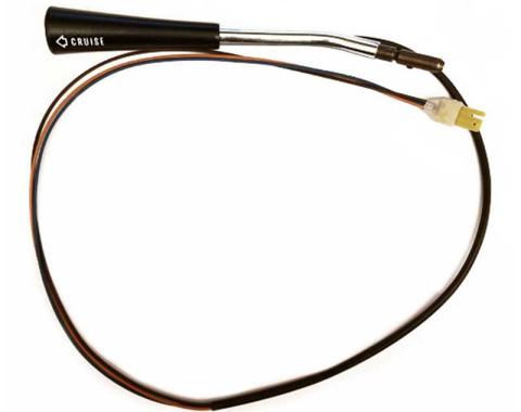 OER 1978-79 Corvette, Turn Signal Lever, w/Cruise, Black Knob, Curved Design, 1st Design Y78102