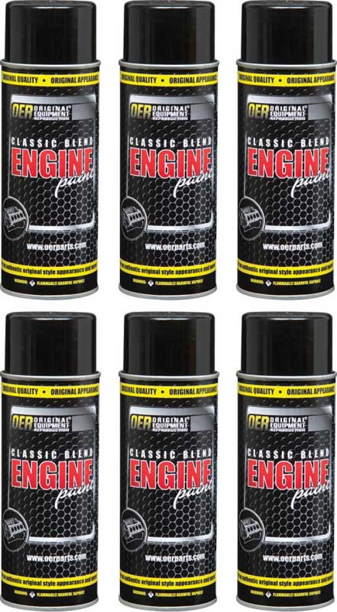 OER Pontiac Slate Blue Classic Blend Engine Paint Case Of 6 16 Oz Cans *K89231