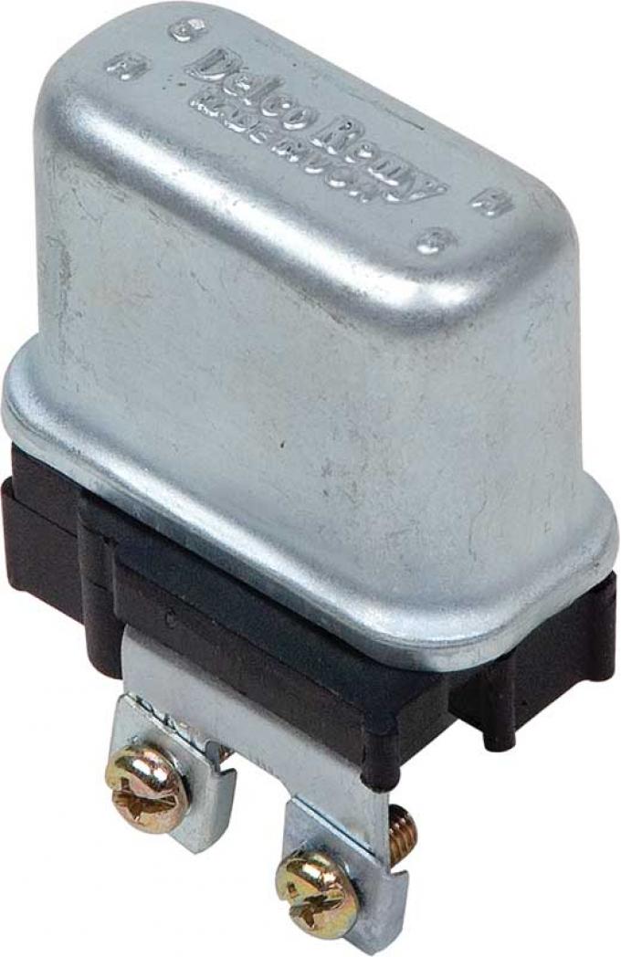 OER 1967-68 Firebird, 1968 98, 88, Cutlass, 442, 1969-71 Camaro, Chevelle, Impala, Nova, 1970-71 Monte Carlo, Horn Relay, with "Delco-Remy" Stamping, Black Base HR015