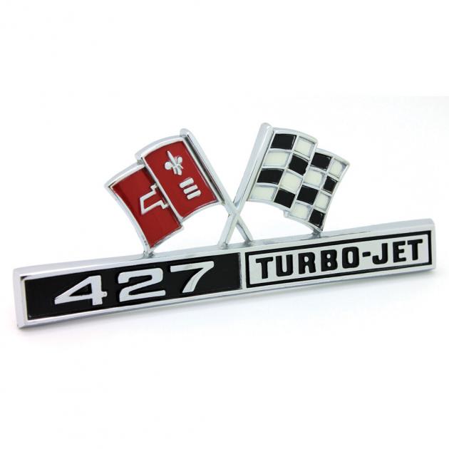 OER 196667 427 Turbo Jet Flag Fender Emblem , Each 3876425 Motor
