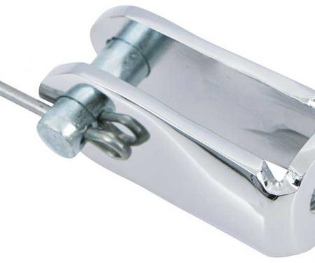 OER Universal 3/8"-24 Brake Pedal Clevis - Chrome Plated 153660C