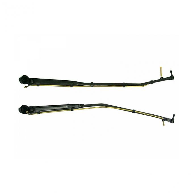 Corvette Windshield Wiper Arms, Correct With Brass Tubes, 1969-1974 Early