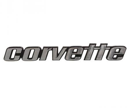 Corvette Bumper Emblem, Rear, NOS 1976 Early